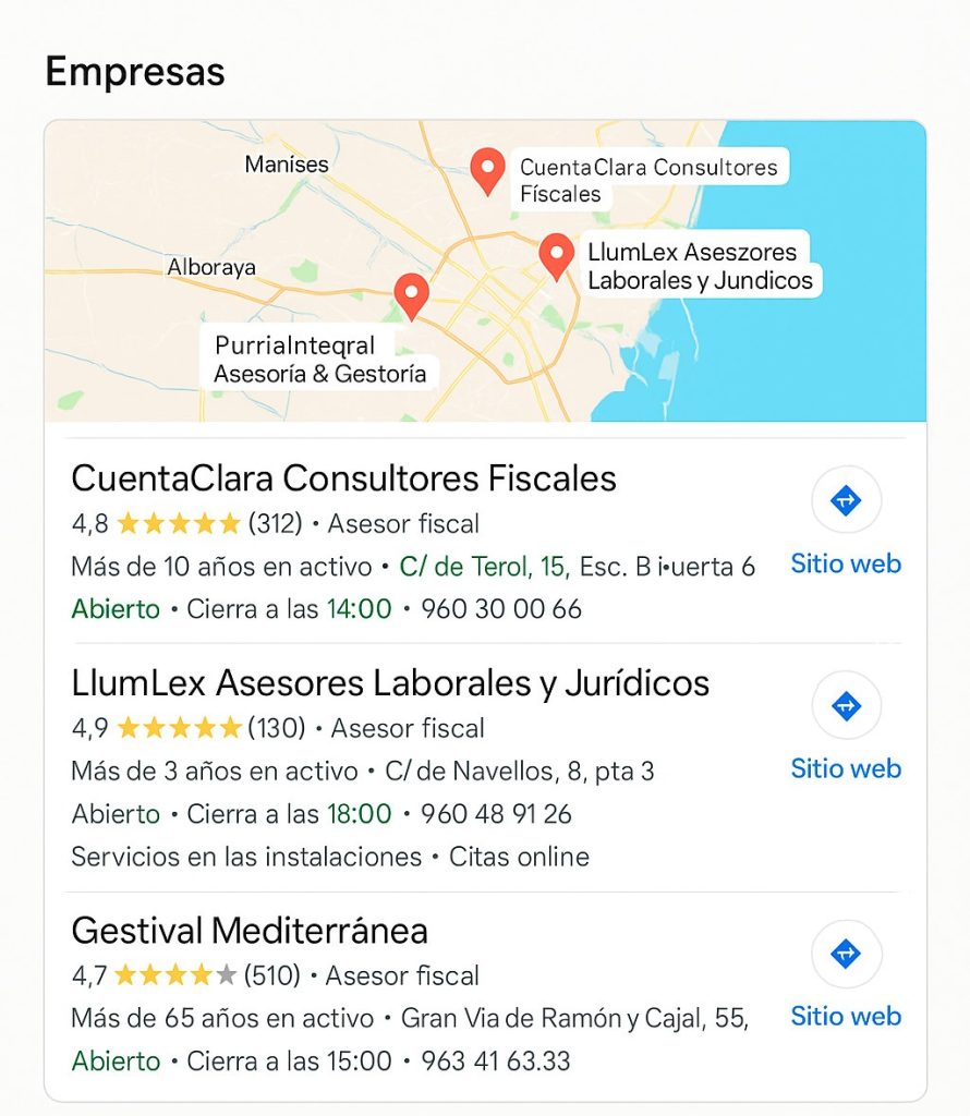 mapa ubicación SEO